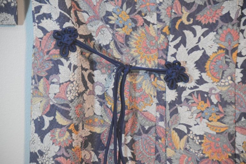Blue Bouquet Japanese Vintage Silk Haori Jacket - Image 7