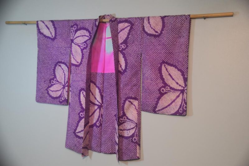 Purple Princess Shibori Japanese Vintage Haori Jacket - Image 5