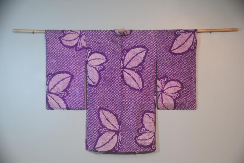 Purple Princess Shibori Japanese Vintage Haori Jacket - Image 6