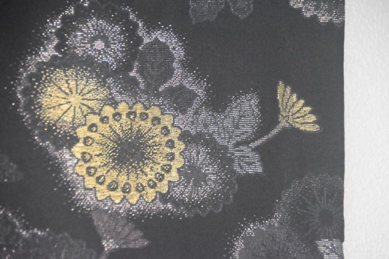 Floral Metallic Thread Vintage Silk Haori - Image 2