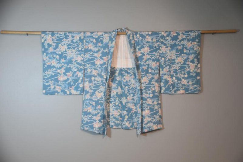 Softly Blue Japanese Vintage Silk Haori Jacket