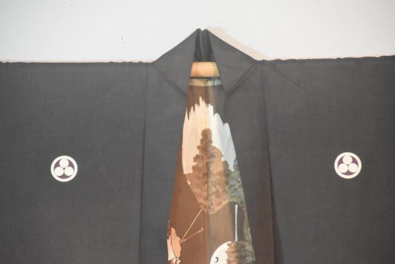 Crane Vintage Japanese Silk Mans Haori - Image 7