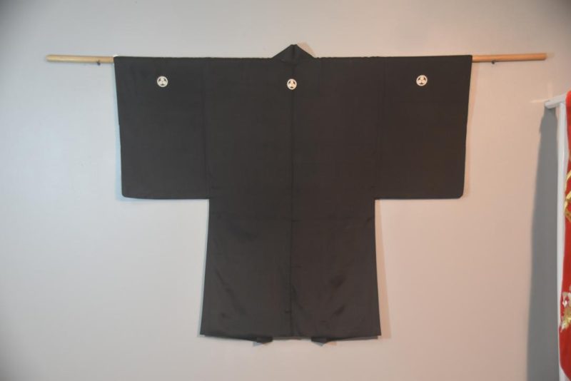 Crane Vintage Japanese Silk Mans Haori - Image 4