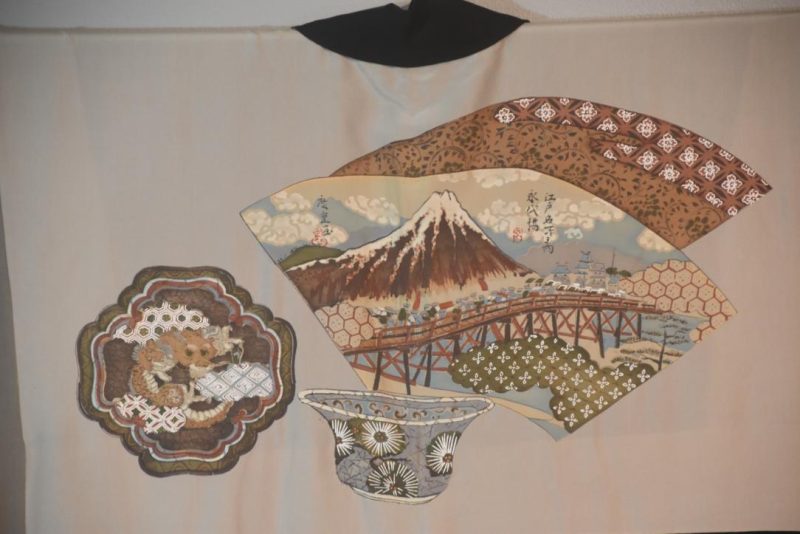Mt Fuji Vintage Japanese Silk Mans Haori - Image 2