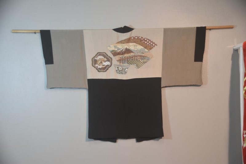 Mt Fuji Vintage Japanese Silk Mans Haori - Image 7