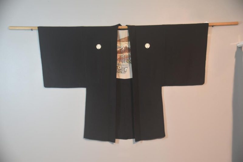 Mt Fuji Vintage Japanese Silk Mans Haori