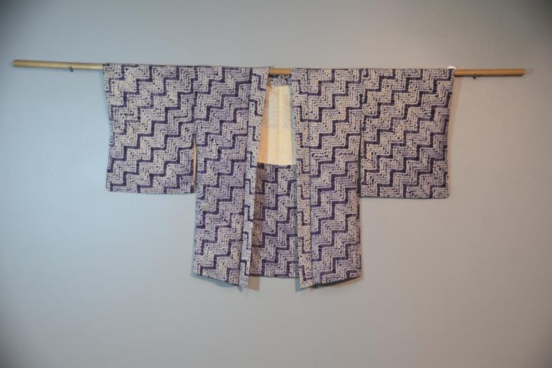 Purple Stairs Shibori Japanese Vintage Haori Jacket