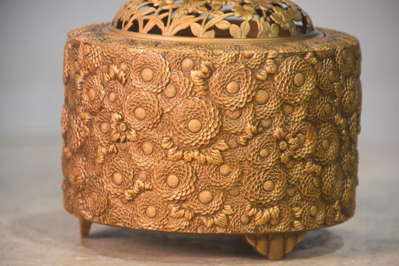 Japanese Bronze Incense Burner Width:130mm - Image 2
