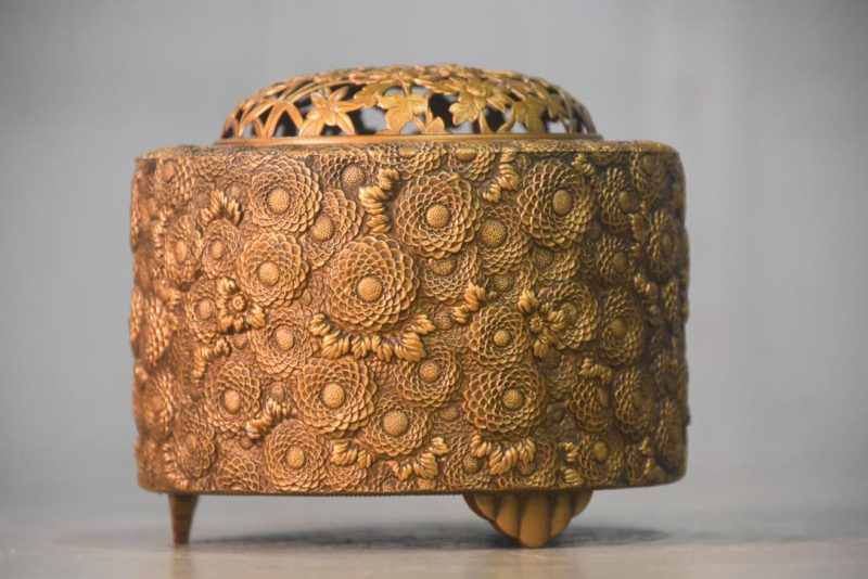Japanese Bronze Incense Burner Width:130mm - Image 6