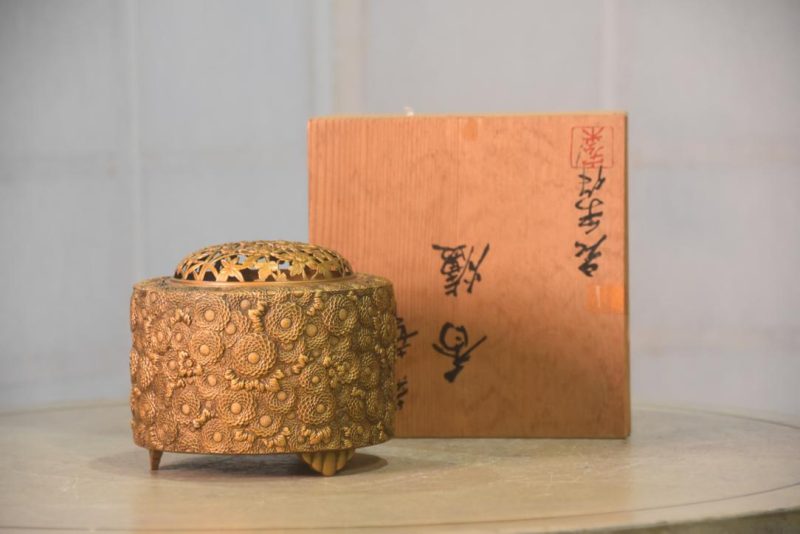 Japanese Bronze Incense Burner Width:130mm - Image 5