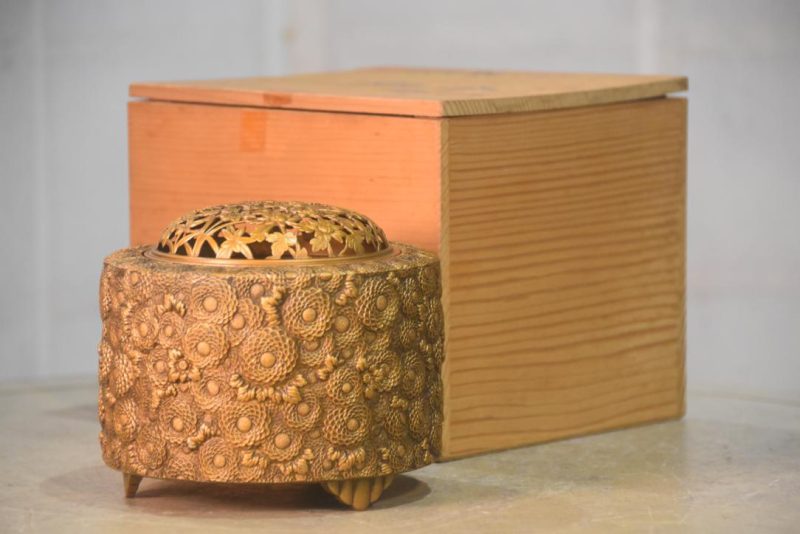 Japanese Bronze Incense Burner Width:130mm - Image 4