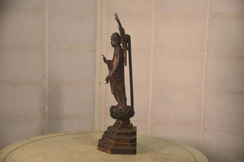 Japanese Wooden Gilded Amida San Buddha Height:410mm - Image 8