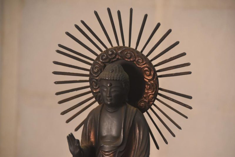 Japanese Wooden Gilded Amida San Buddha Height:410mm - Image 4