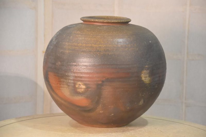 Japanese Bizen Pottery Vase Width:320mm