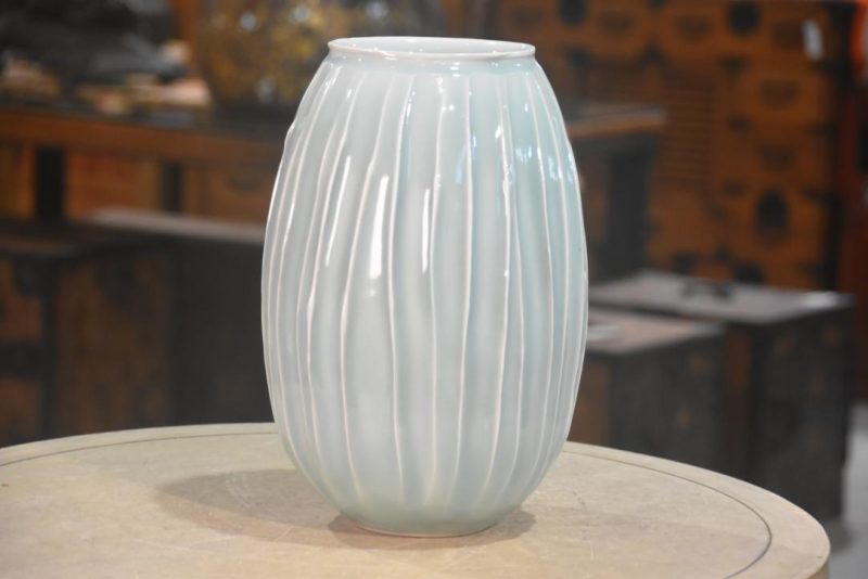 Japanese Seiji Celadon Vase Width:205mm