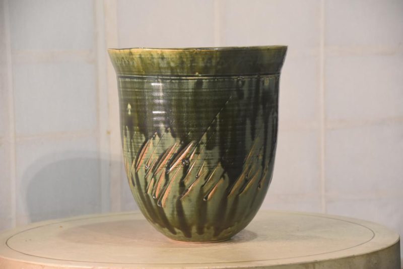 Japanese Oribe Vase Height:280mm