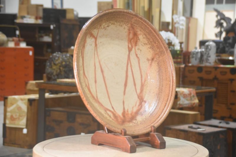 Japanese Bizen Pottery Plate Width:460mm - Image 8