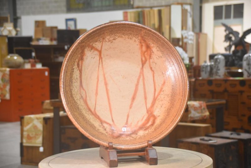 Japanese Bizen Pottery Plate Width:460mm