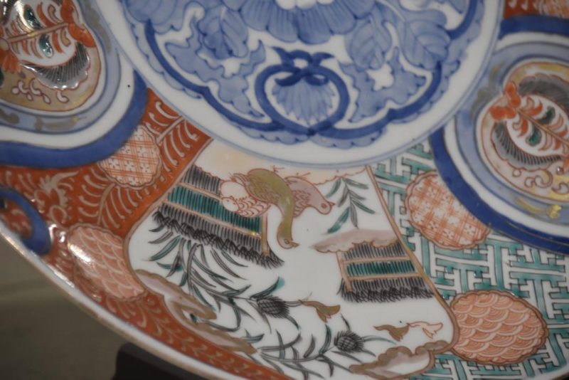 Japanese Imari Ware Porcelain Plate Width:370mm - Image 6