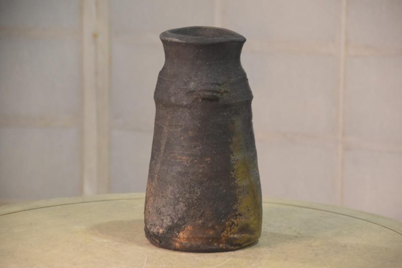 Japanese Bizen Pottery Vase in a Wooden Box Height:235mm - Image 7