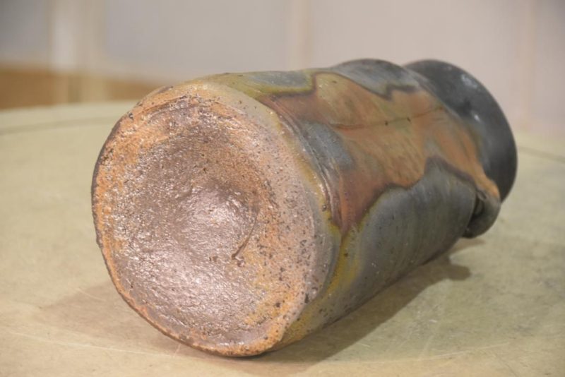 Japanese Bizen Pottery Vase in a Wooden Box Height:235mm - Image 5
