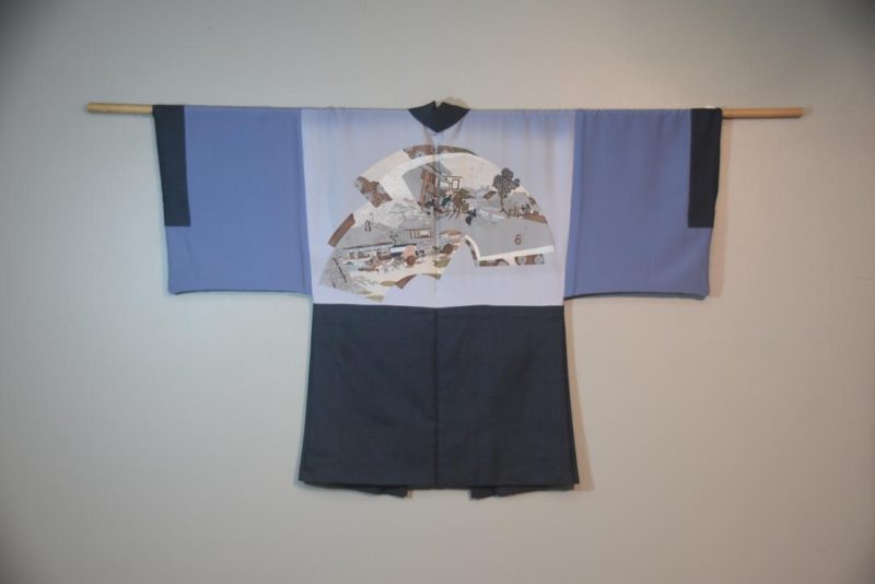 Blue Vintage Japanese Silk Mans Haori