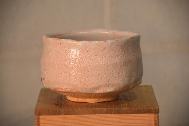 Japanese Shino Pottery Chawan Tea Bowl in a Box Width:120mm - Image 7