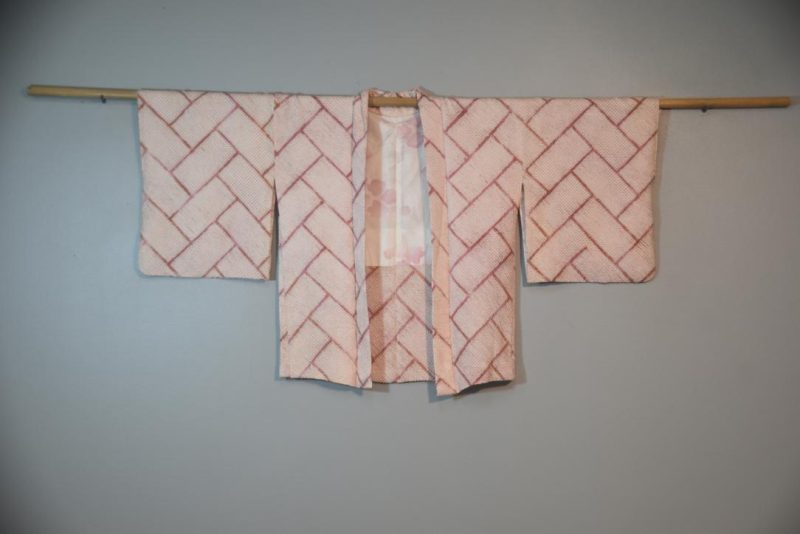 Soft Lilac Shibori Japanese Vintage Haori Jacket