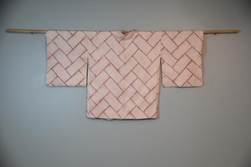 Soft Lilac Shibori Japanese Vintage Haori Jacket - Image 7