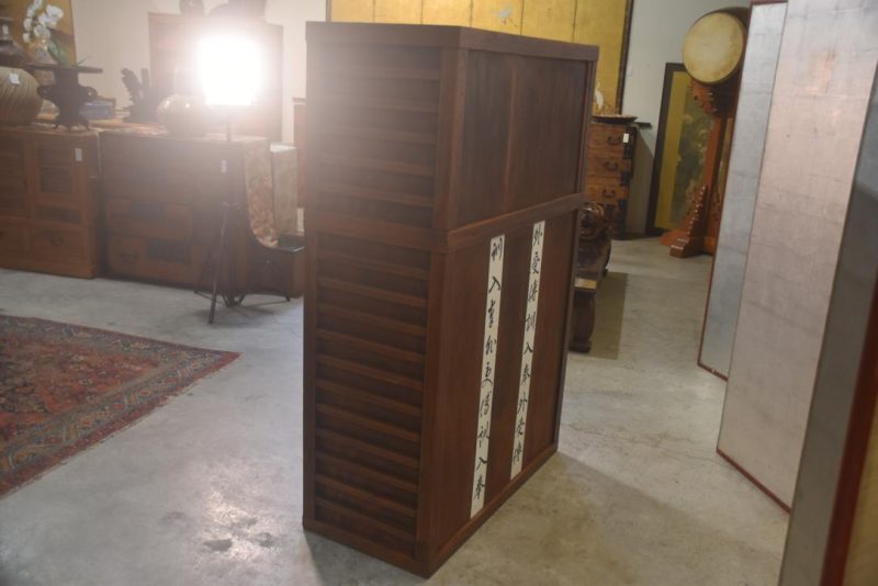 Elm Merchant Chest 2 Sections Height:1485mm. - Image 13
