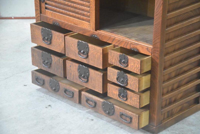 Elm Merchant Chest 2 Sections Height:1485mm. - Image 12