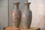 A Pair of Chinese Ceramic Vases Height:605mm
