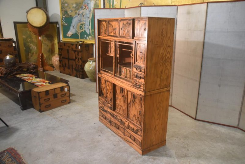 Japanese Cha Dansu Tea Storage and Display Chest Width:1050mm - Image 7