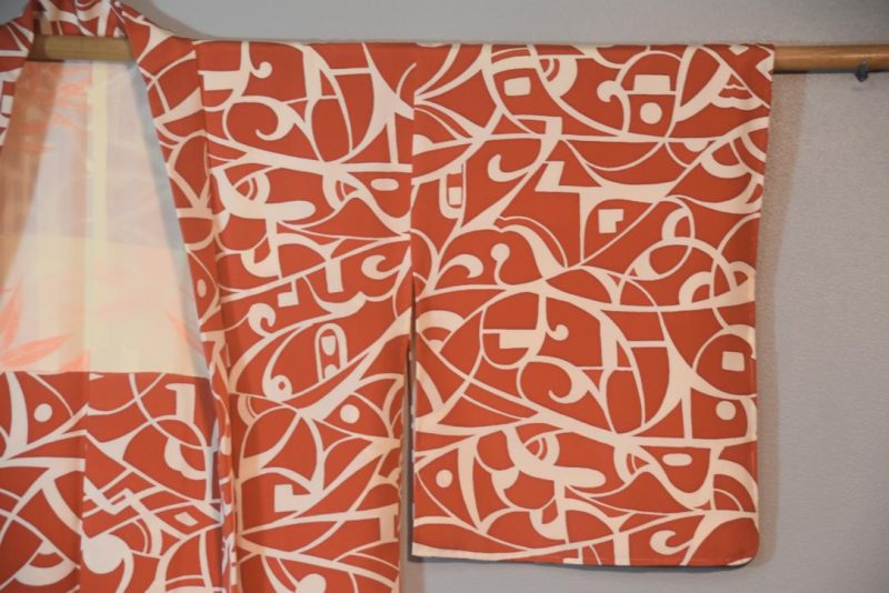 Burnt Orange Japanese Vintage Haori Jacket - Image 2