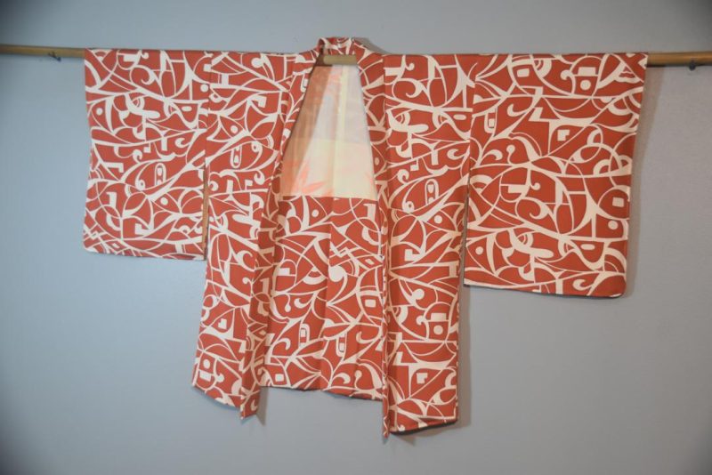 Burnt Orange Japanese Vintage Haori Jacket - Image 5