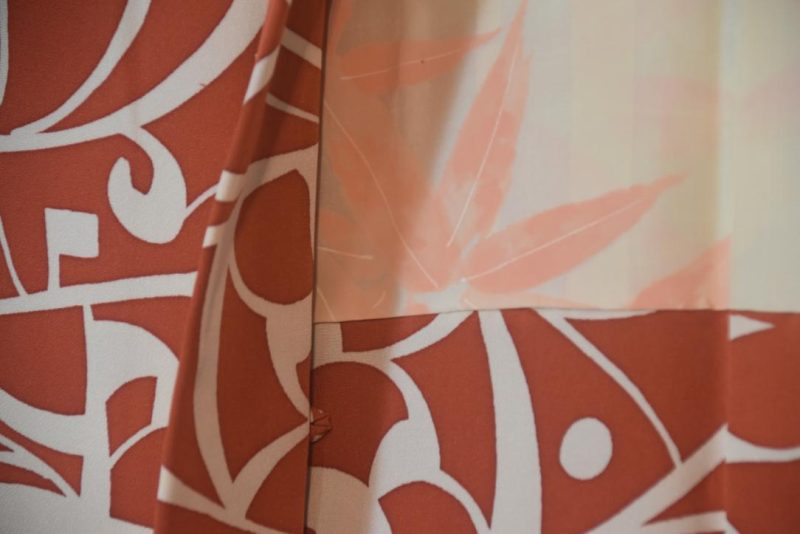 Burnt Orange Japanese Vintage Haori Jacket - Image 3