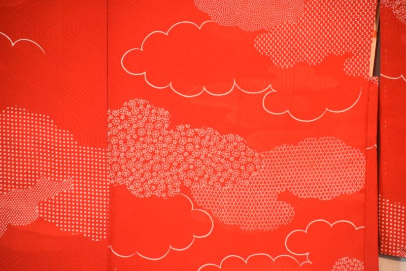 I See Red Clouds Vintage Haori Jacket - Image 2