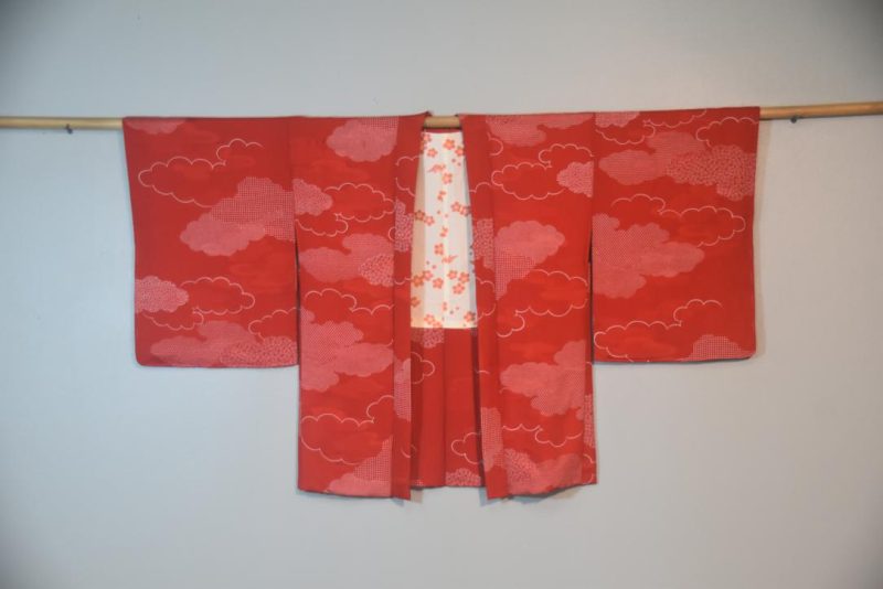 I See Red Clouds Vintage Haori Jacket - Image 5