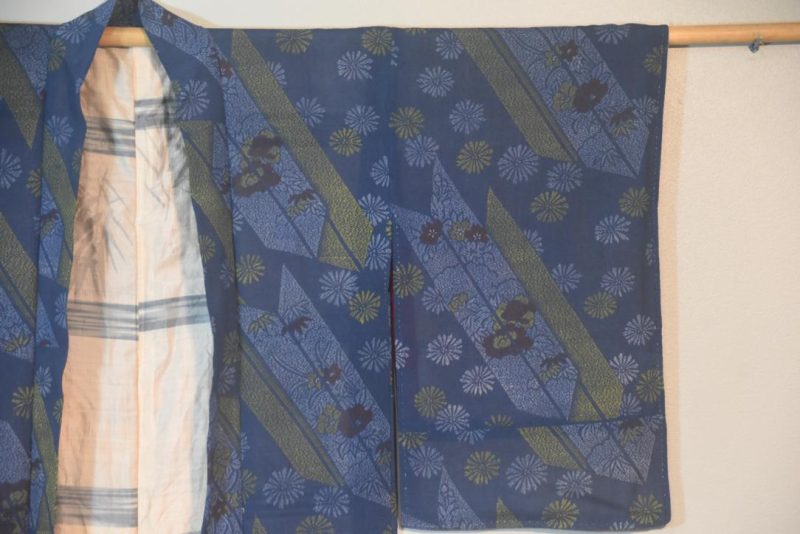 Blue and Light Weight Vintage Haori Jacket - Image 4
