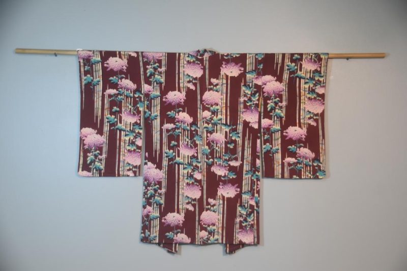 Mauve Chrysanthemum Vintage Haori Jacket
