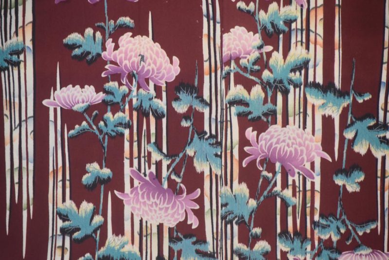 Mauve Chrysanthemum Vintage Haori Jacket - Image 2