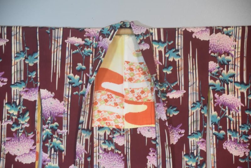 Mauve Chrysanthemum Vintage Haori Jacket - Image 5