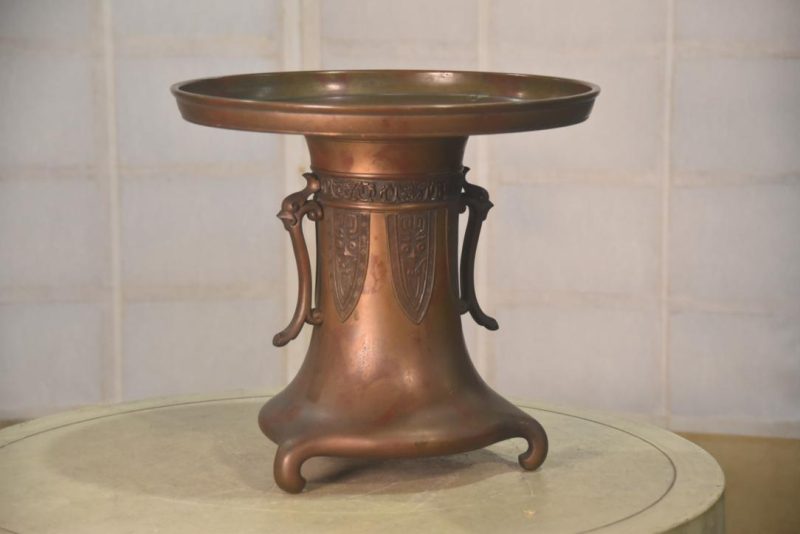 Murashido Bronze Usubata Ikenobu Vase Width:320mm - Image 5