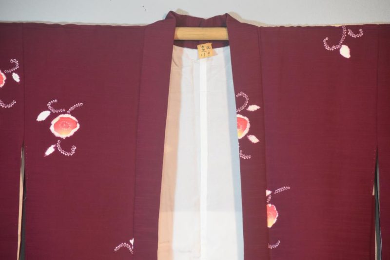 Deep Purple Japanese Silk Vintage Haori Jacket - Image 5