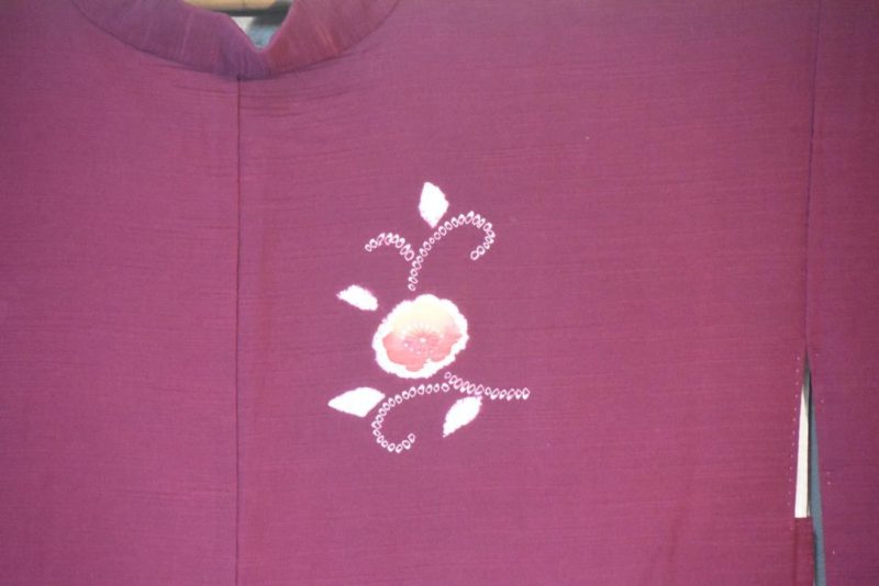 Deep Purple Japanese Silk Vintage Haori Jacket - Image 2