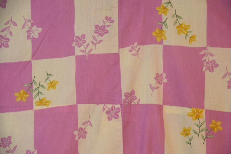 Wild Orchid Pink & Cream Japanese Cotton Yukata - Image 2