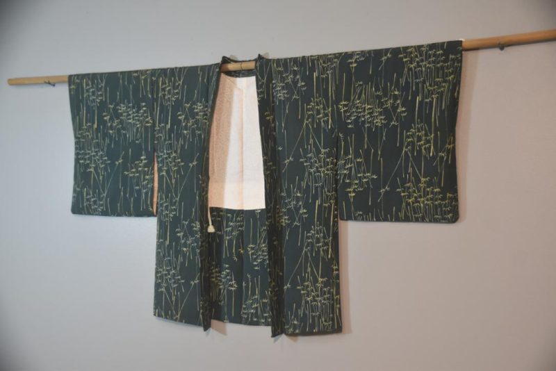 Green Bamboo Japanese Vintage Haori Jacket - Image 4