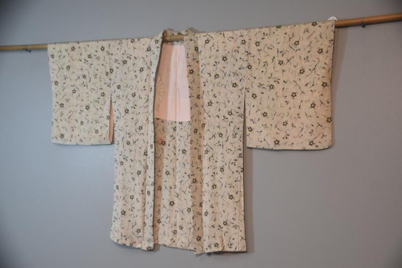 Silver Grey Bloom Japanese Vintage Haori Jacket - Image 4