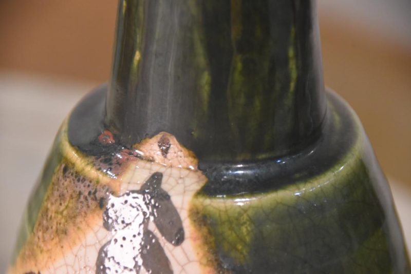 Japanese Oribe Vase Height:320mm - Image 7