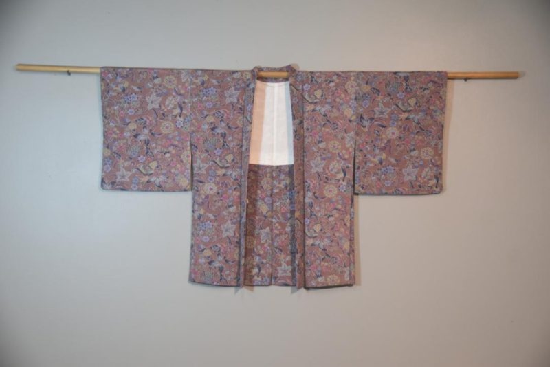 Dusty Mauve Bouquet Japanese Vintage Haori Jacket